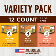 Instinct Original Pate duck closeup emphasizes high-protein meat for lean muscle