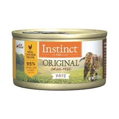 Instinct Original Pate real-chicken can close-up shows protein-rich formula.