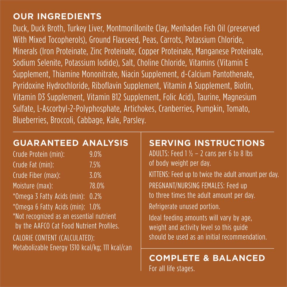 Instinct Original Pate Cat Food supports a balanced diet for all life stages.