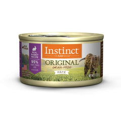 Instinct Original Rabbit Pate 3oz can for grain-free meals.