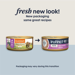Close-up of pate texture in Instinct Original Rabbit cat food for picky eaters.