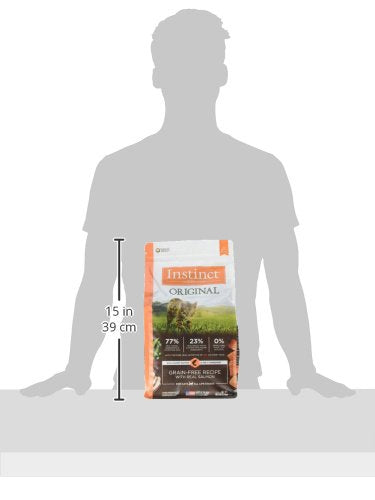 Salmon-first ingredient on Instinct Original Salmon dry cat food bag