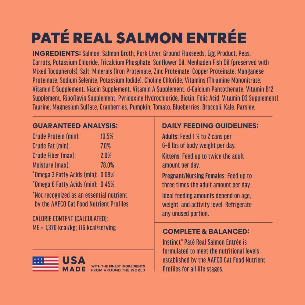 Instinct Pate Entrees balanced nutrition concept image supports all life stages.