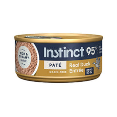 Instinct Pate Entrees with cage-free duck—grain-free protein for active cats.