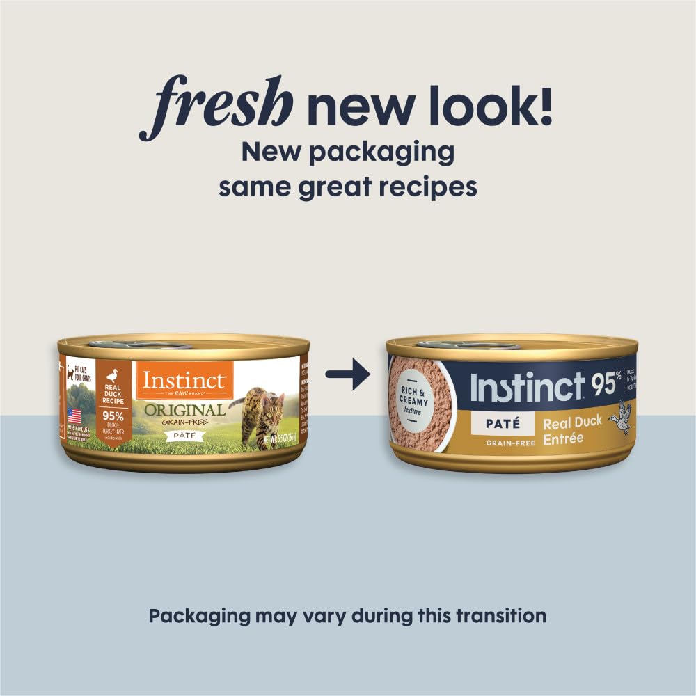 Instinct Pate Entrees duck can close-up—real meat first, no fillers.