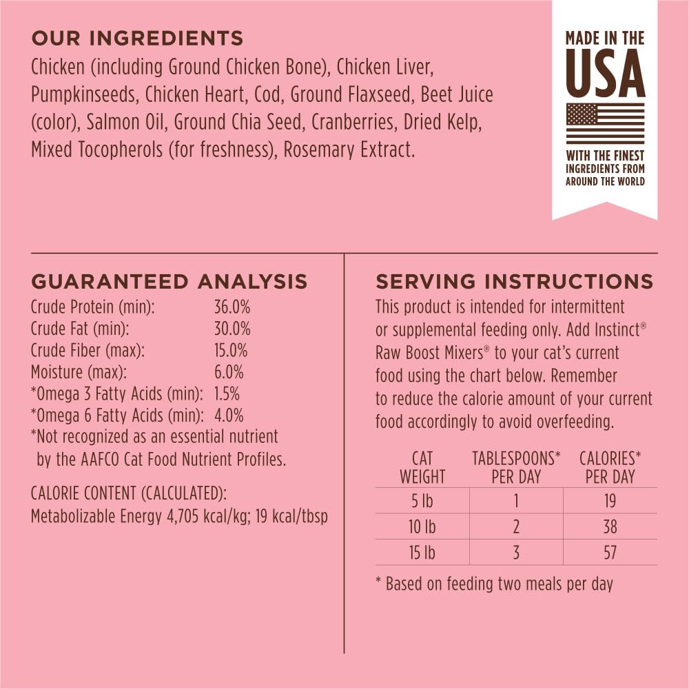 Instinct Raw Boost Mixers feeding bowl with toppers for texture and variety.