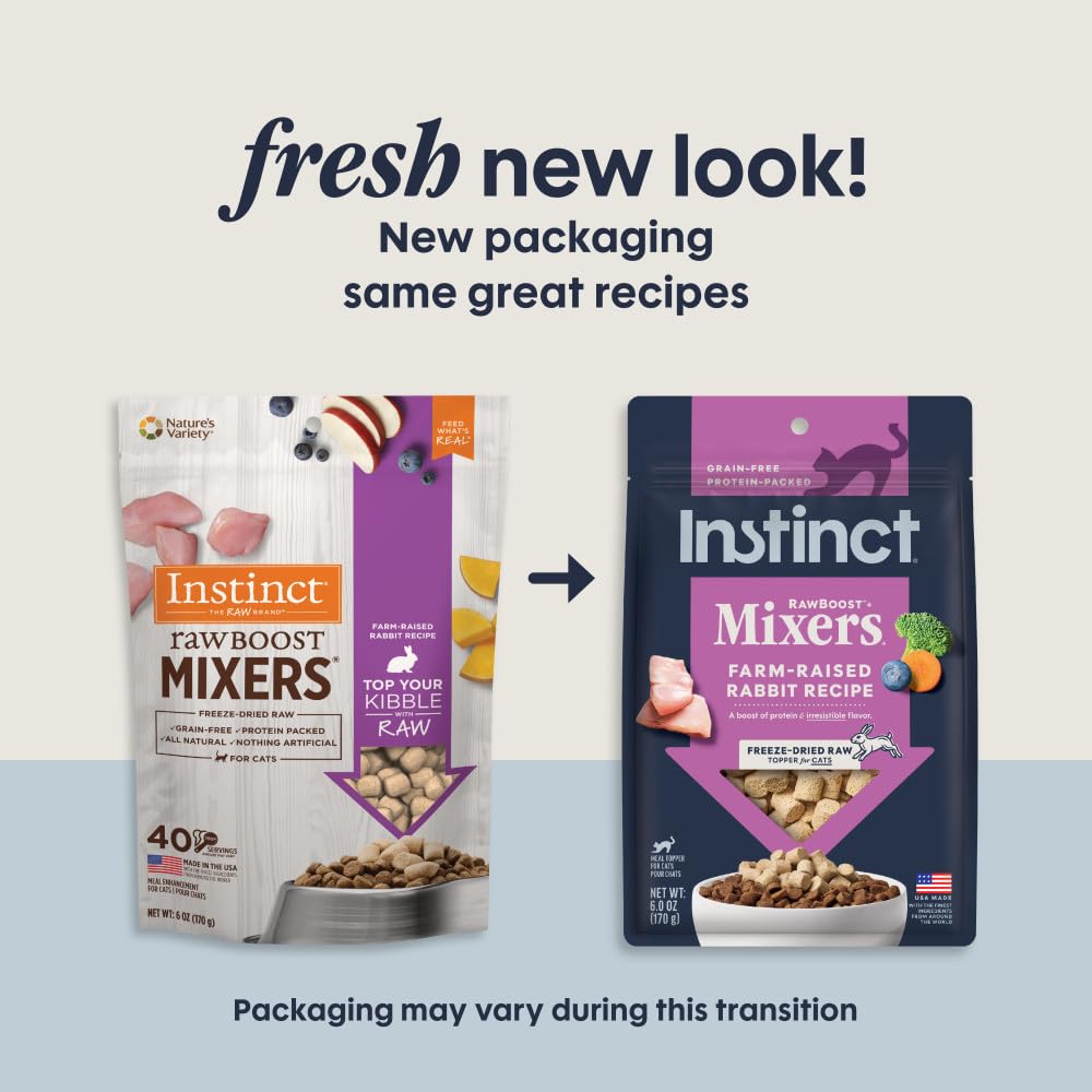 Instinct Raw Boost Mixers ingredient close-up of fruits and vegetables for natural support.