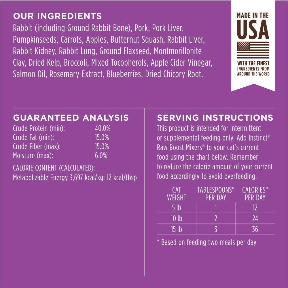 Instinct Raw Boost Mixers packaging resealable pouch for freshness.