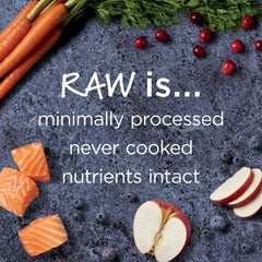 Instinct Raw Boost real salmon first ingredient supports lean muscles and daily energy.