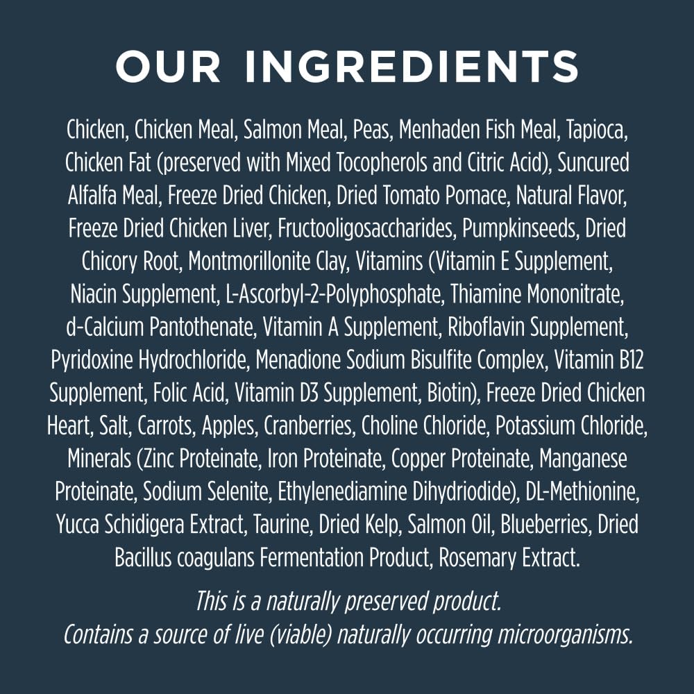 Instinct Raw Boost USA-made label closeup signals quality ingredients and standards.