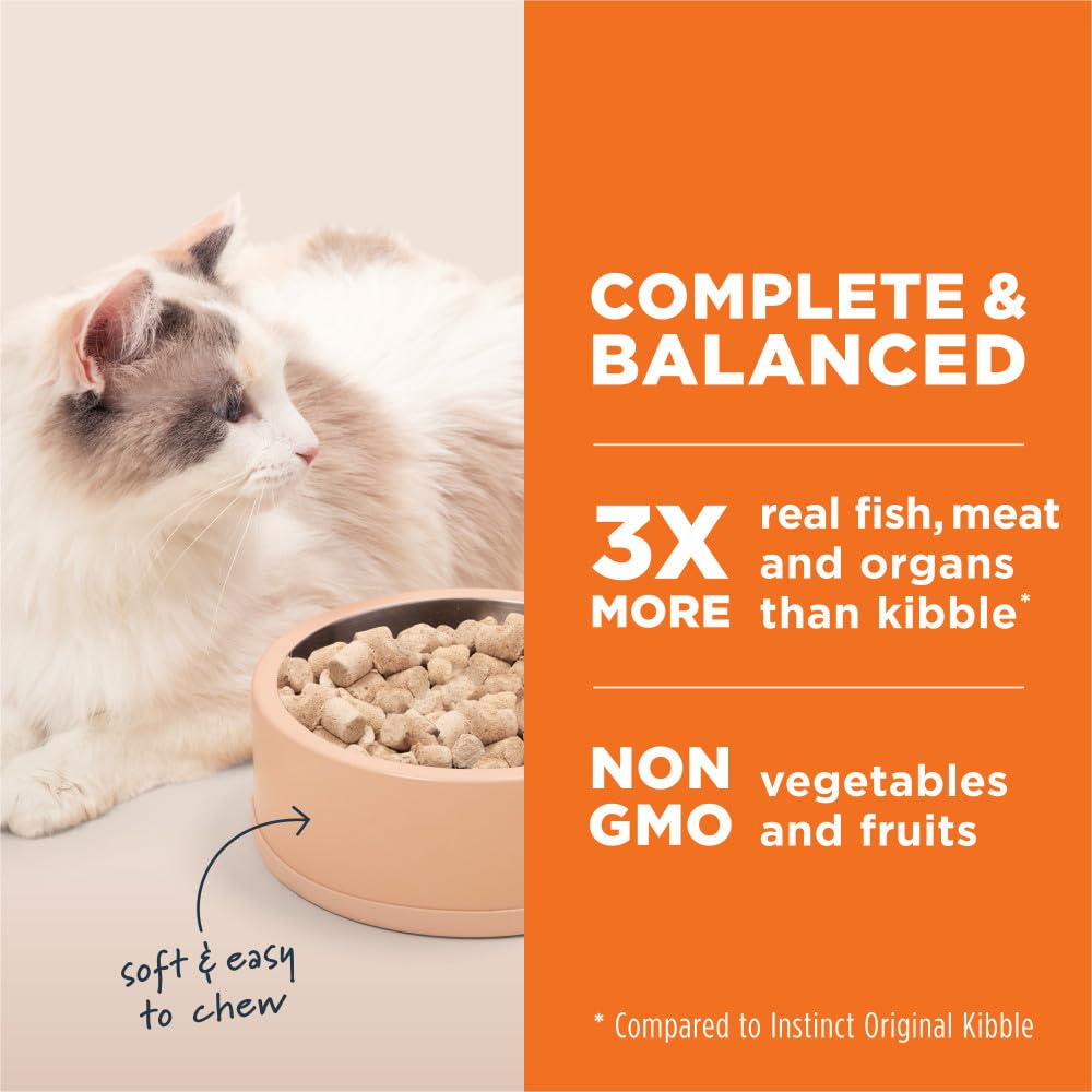 Instinct Raw Meals nutrition label close-up, for informed feeding.