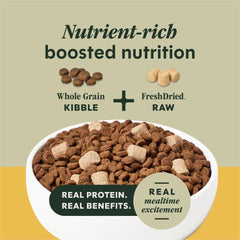 Instinct RawBoost cage-free chicken ingredient emphasis for wholesome protein.