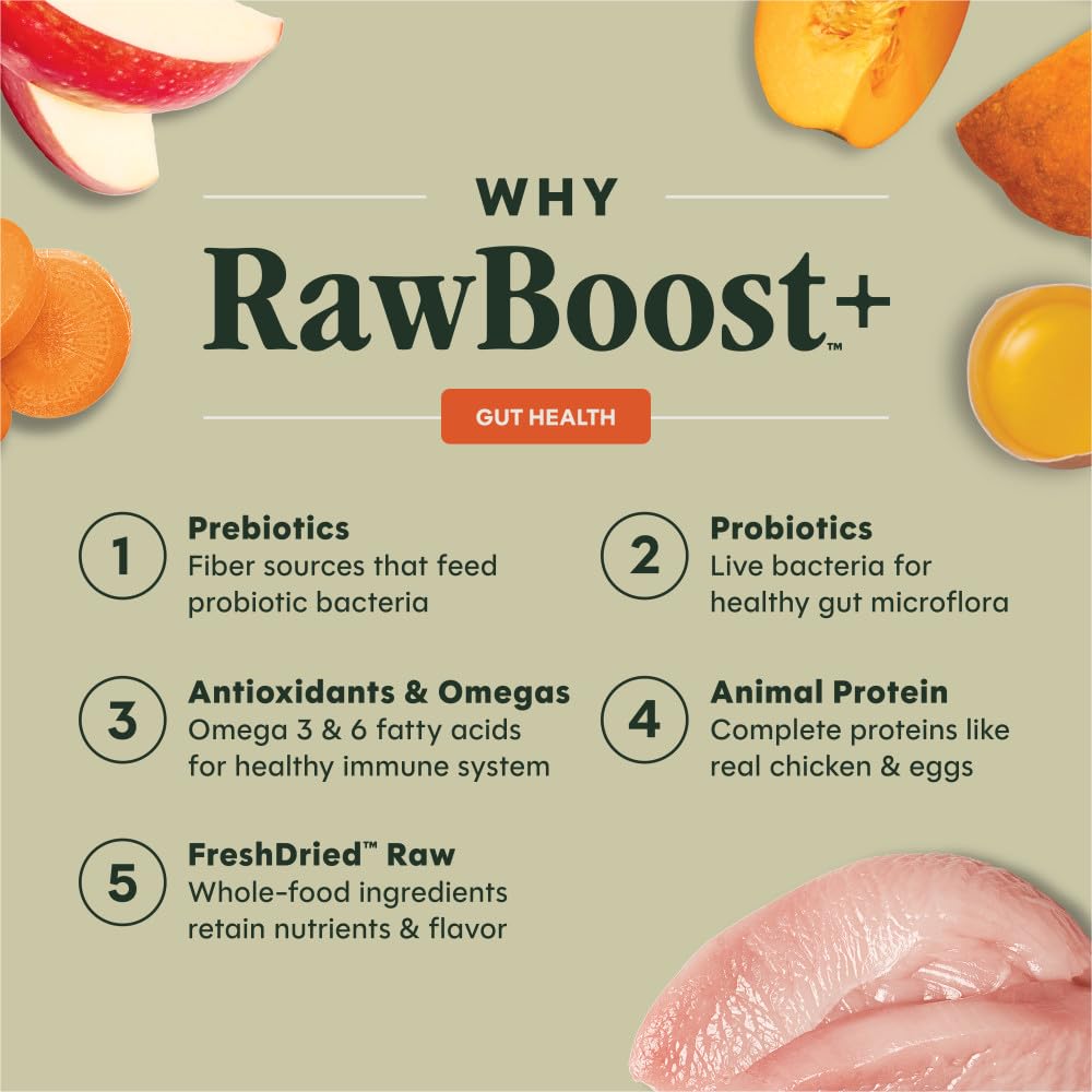 Instinct RawBoost FreshDried Raw pieces mixed with kibble for flavor and texture