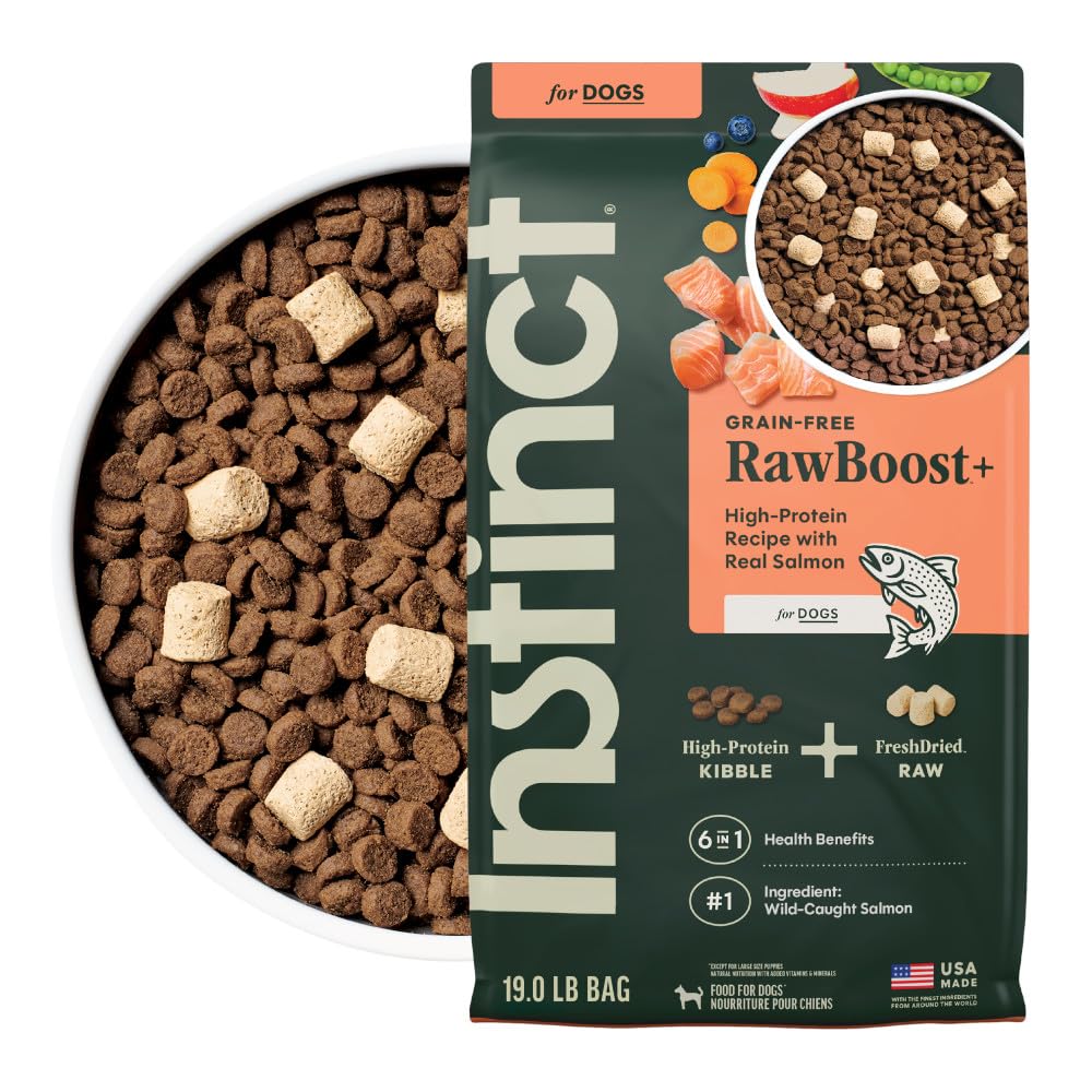 Instinct RawBoost real salmon first-ingredient bites for protein-rich nutrition