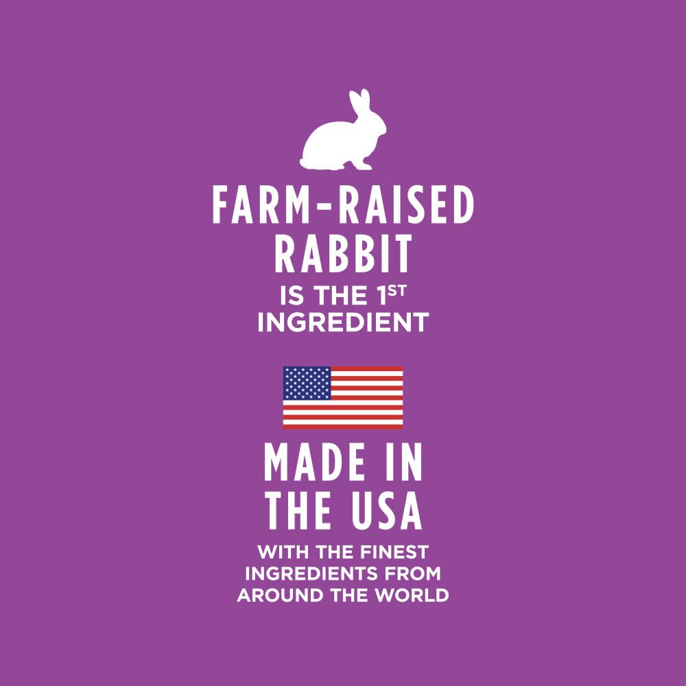 Real rabbit meat and natural ingredients in Instinct cat food.