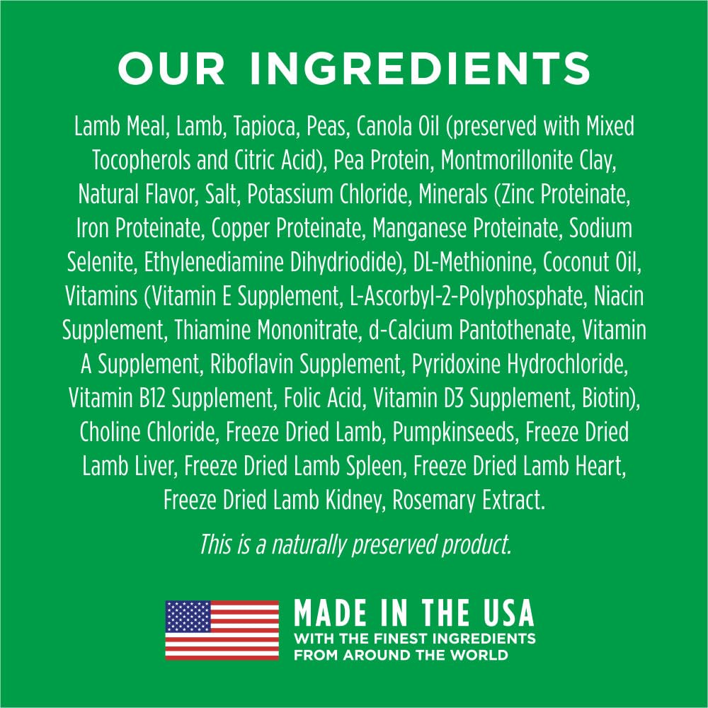 Instinct simple ingredient list highlights minimal, easy-to-read components.