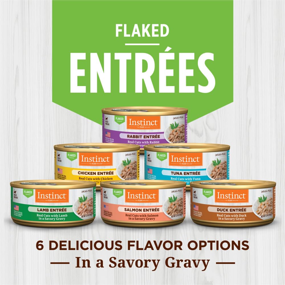 Instinct Tuna Flaked Entree, serving idea, convenient pack for daily meals.