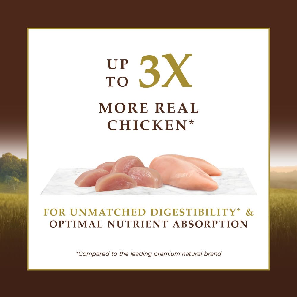 Instinct Ultimate Protein real chicken ingredient emphasis for protein.