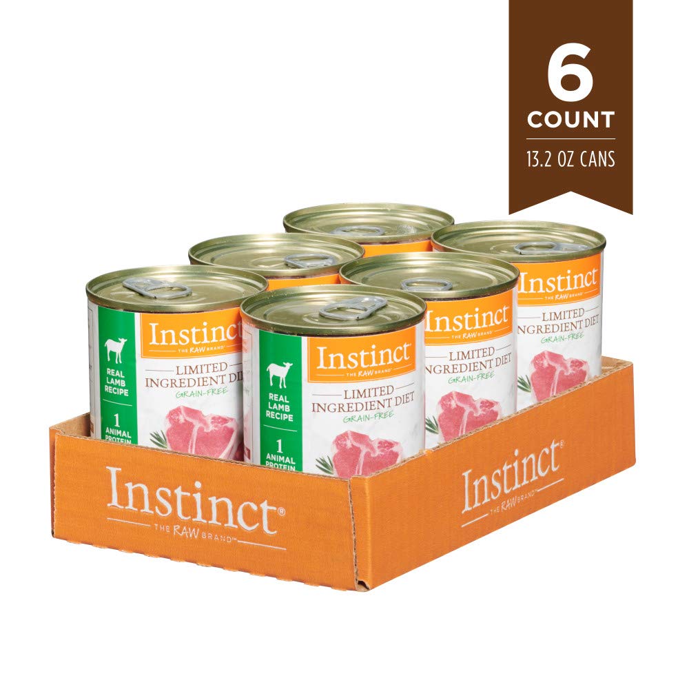 Instinct wet dog food no fillers communicates clean, protein-rich nourishment.