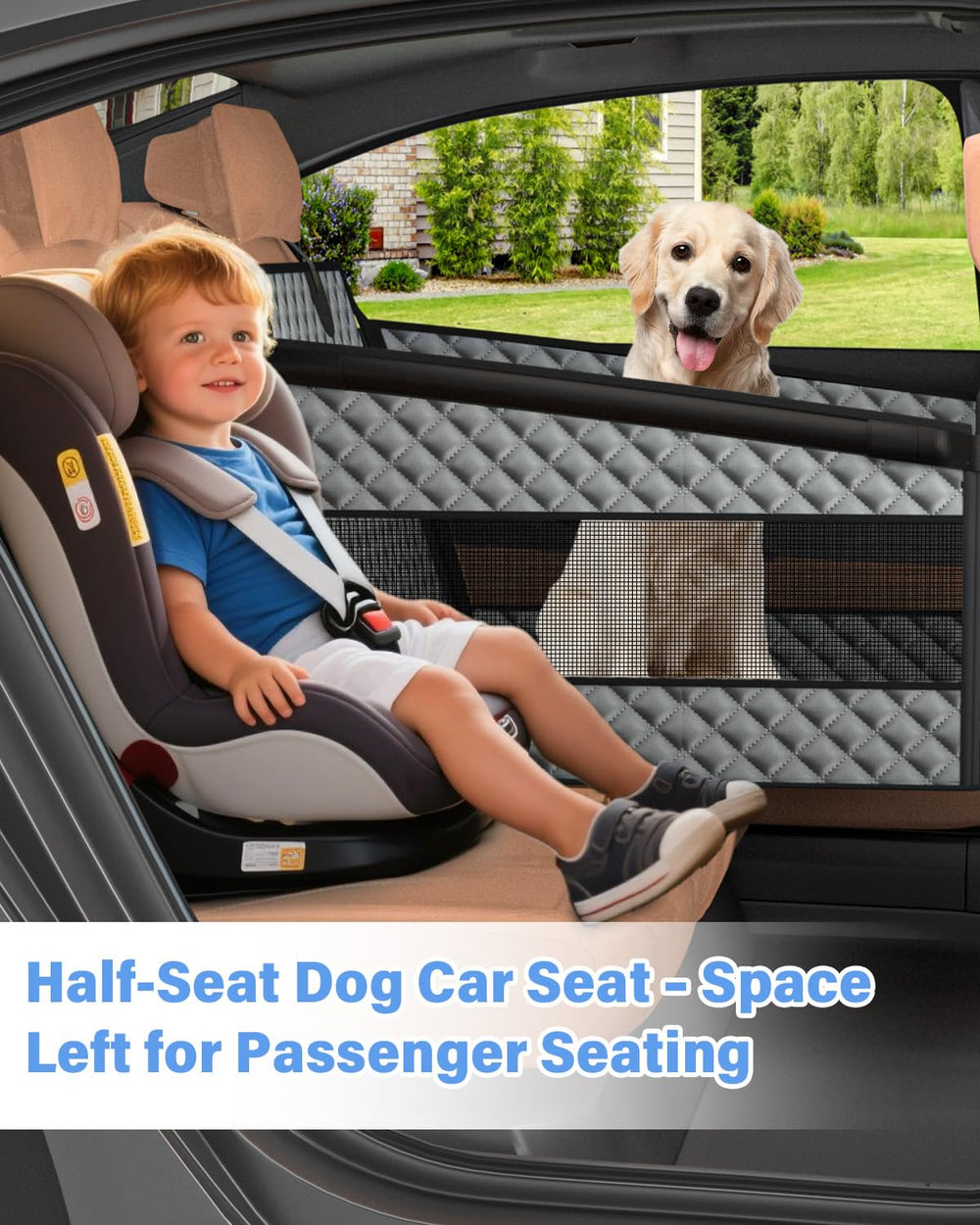 Instraella dog seat in foldable design for versatile setup