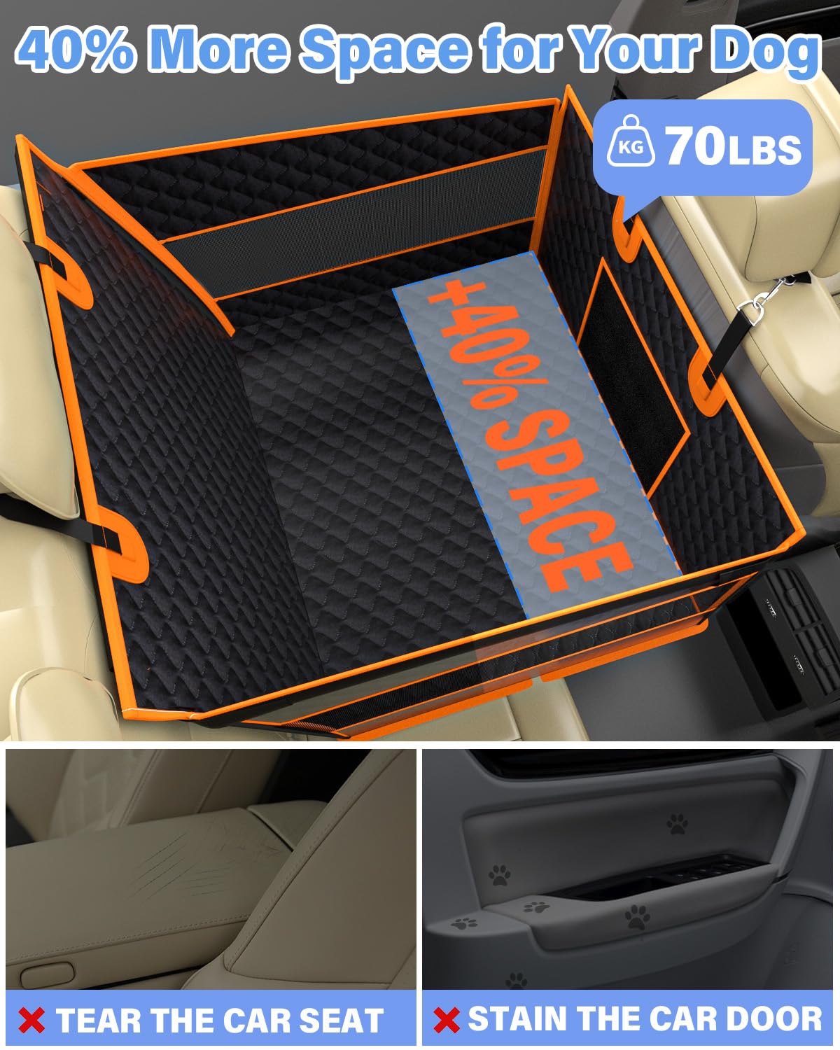 Instraella mesh windows improve airflow and reduce dog anxiety.