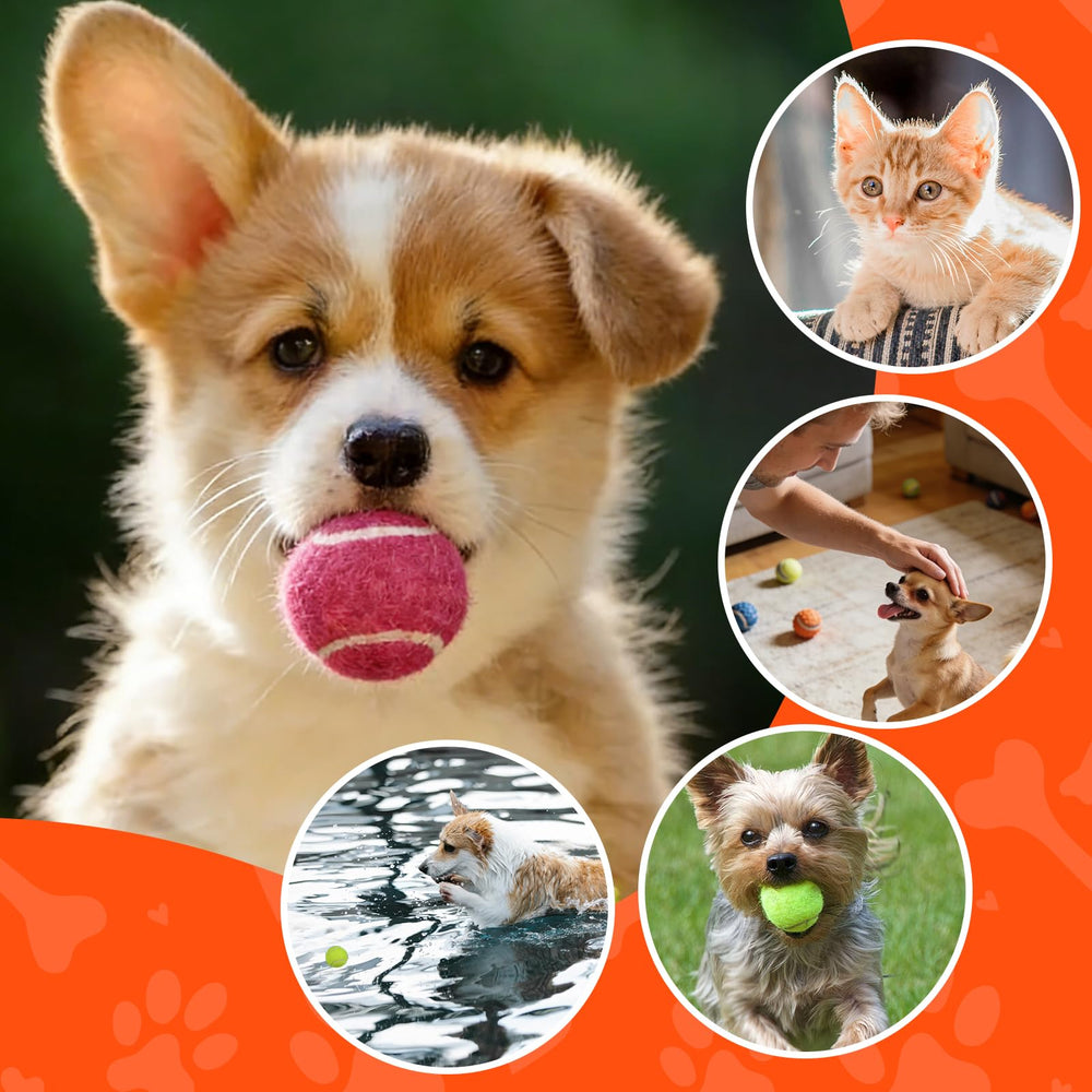 INSUM 1.5-inch mini tennis ball in pink, lightweight and gentle