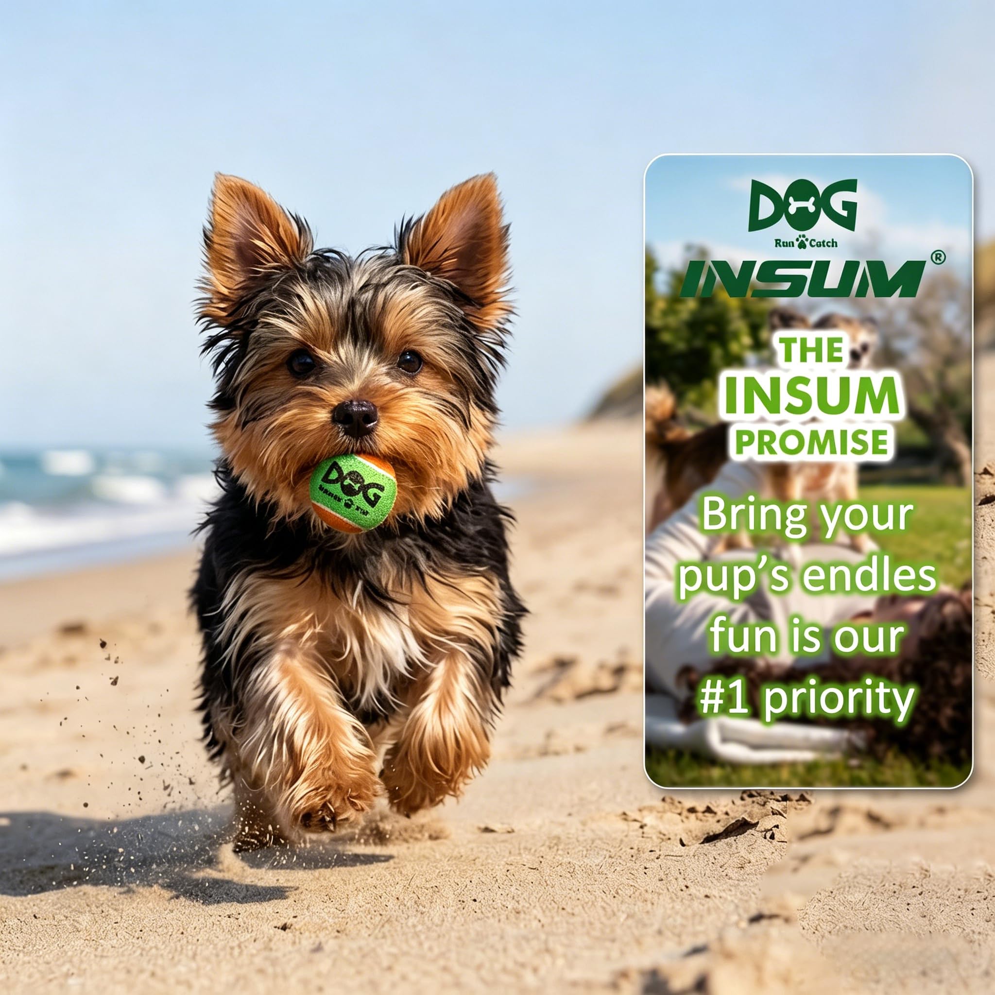 INSUM squeaky ball is easy to rinse and built to last.