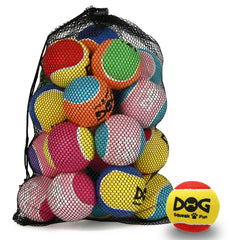 INSUM squeaky balls for dogs 24 pack, 2.5 inch diameter, easy to spot during play.