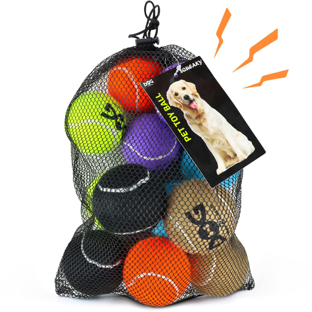 INSUM squeaky-tennis-ball built-in squeaker for interactive play.