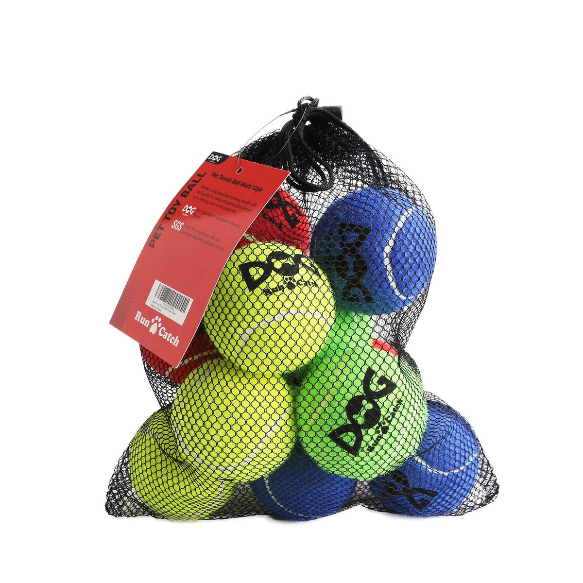 INSUM tennis balls for dogs 12-pack with bright colors for easy visibility during fetch