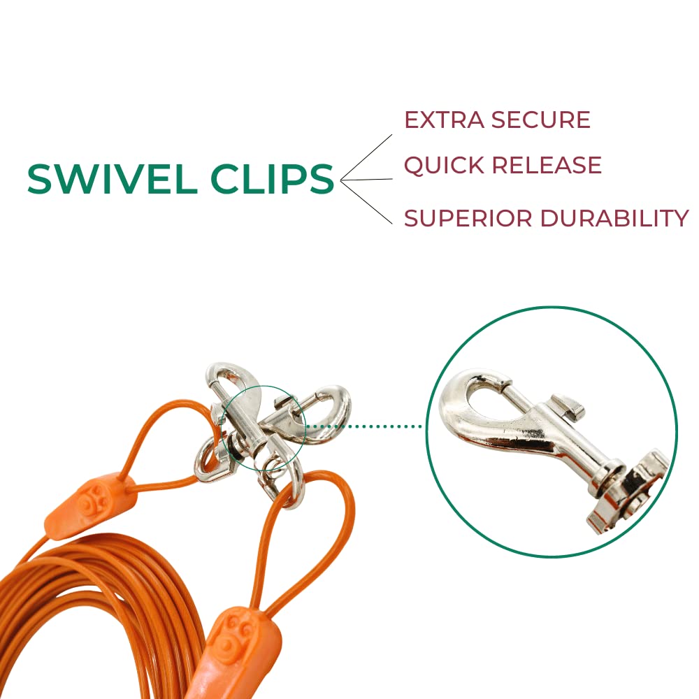 IntelliLeash galvanized aircraft cable delivers durable, long-lasting performance outdoors.