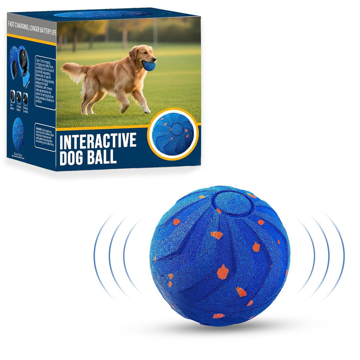 Interactive Dog Ball in normal mode oscillates to spark your dog’s chase instinct.