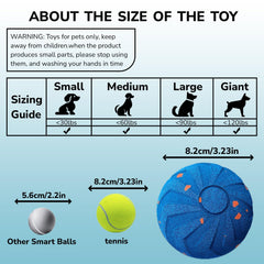 Interactive Dog Ball in smart mode wakes on touch for hands-free play.