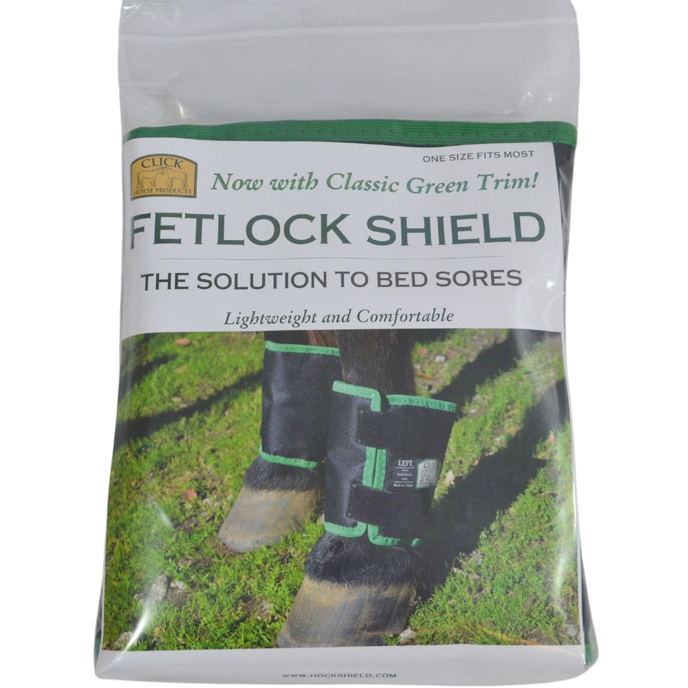 Intrepid Click Horse Fetlock Shield side view shows secure, comfortable fit for daily wear.