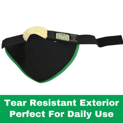 Intrepid Click Horse Hock Shield fleece-lined interior cushions tendons for comfort.