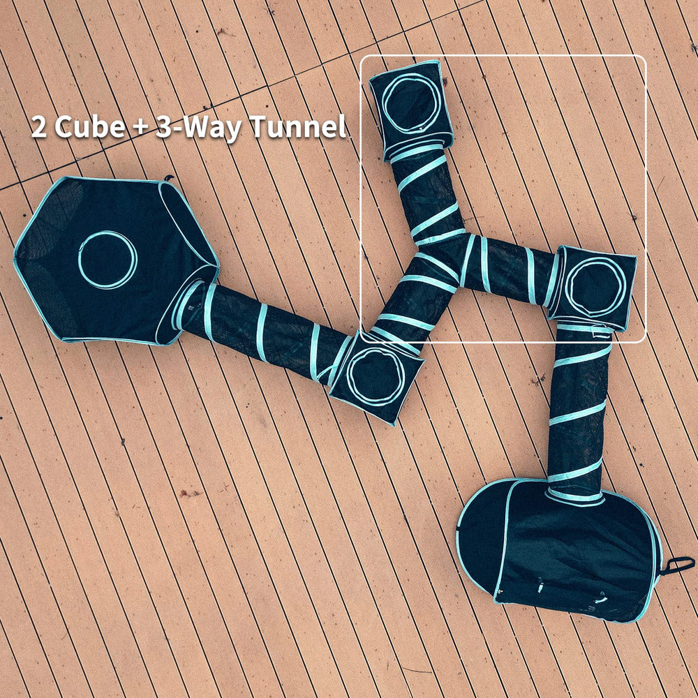INTURN 3-way tunnel illustrating versatile layout options for play