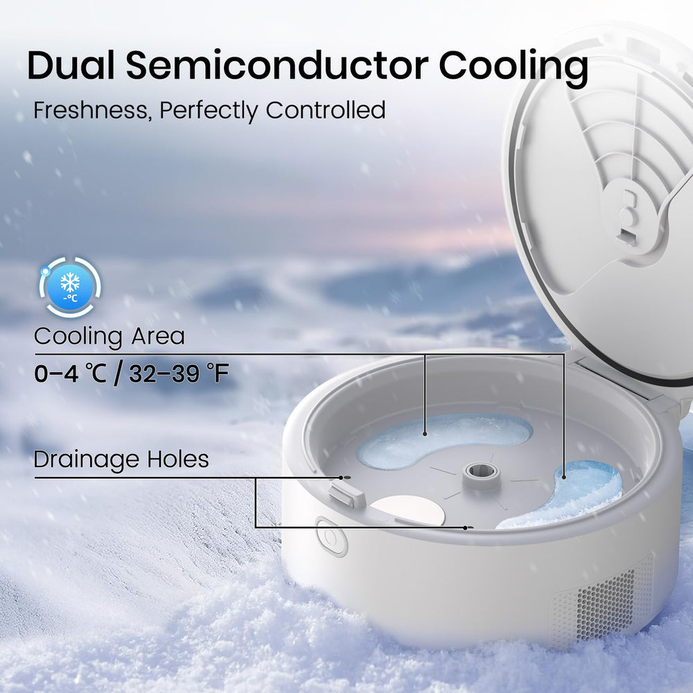 Invengo 3MP camera feeder side view enables remote monitoring of your cat.