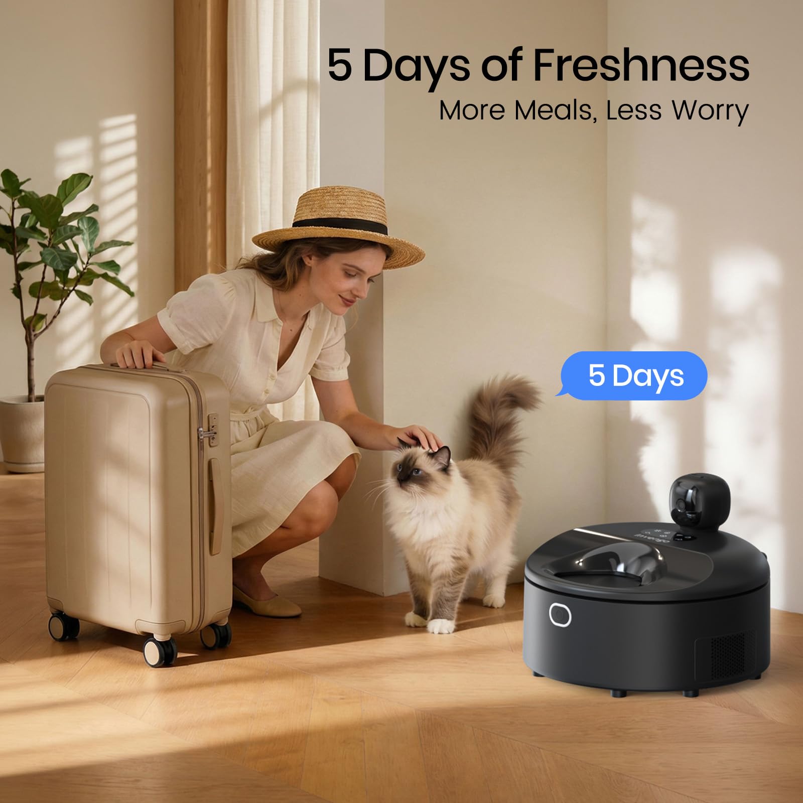 Two-way audio on Invengo feeder to communicate with your cat remotely.