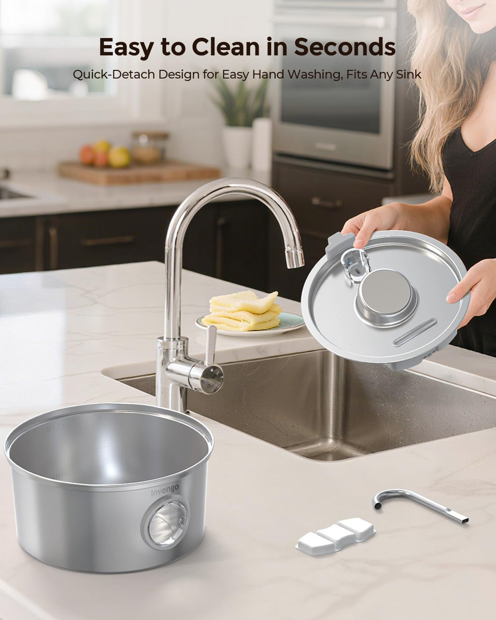Invengo easy-clean stainless steel surface supports quick maintenance.