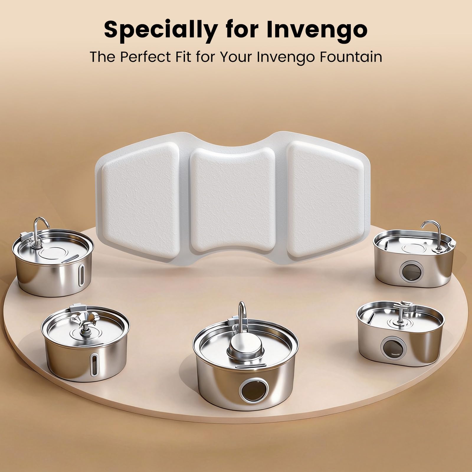 Invengo MeowFlow in-use setup shows pets drinking fresh-tasting water.