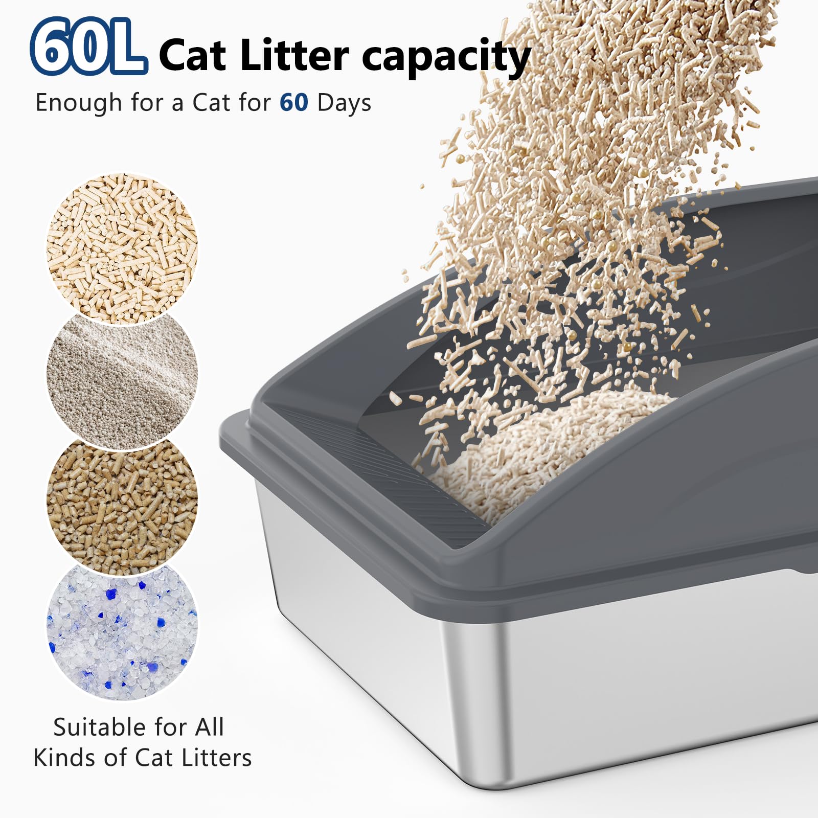 INVENHO 30-degree inclined filter plate reduces litter tracking