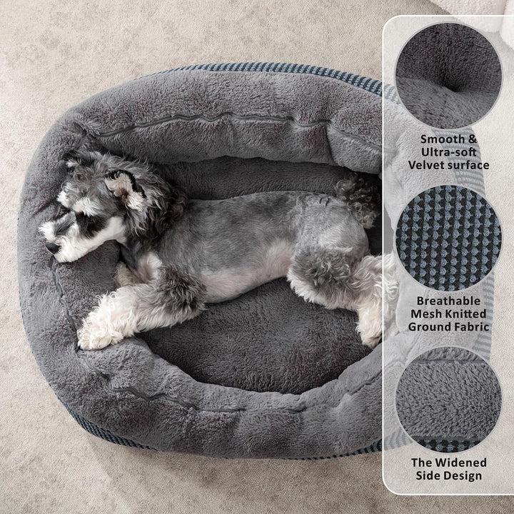 INVENHO dog bed anti-slip bottom keeps the bed in place for secure lounging