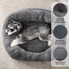 INVENHO dog bed anti-slip bottom keeps the bed in place for secure lounging