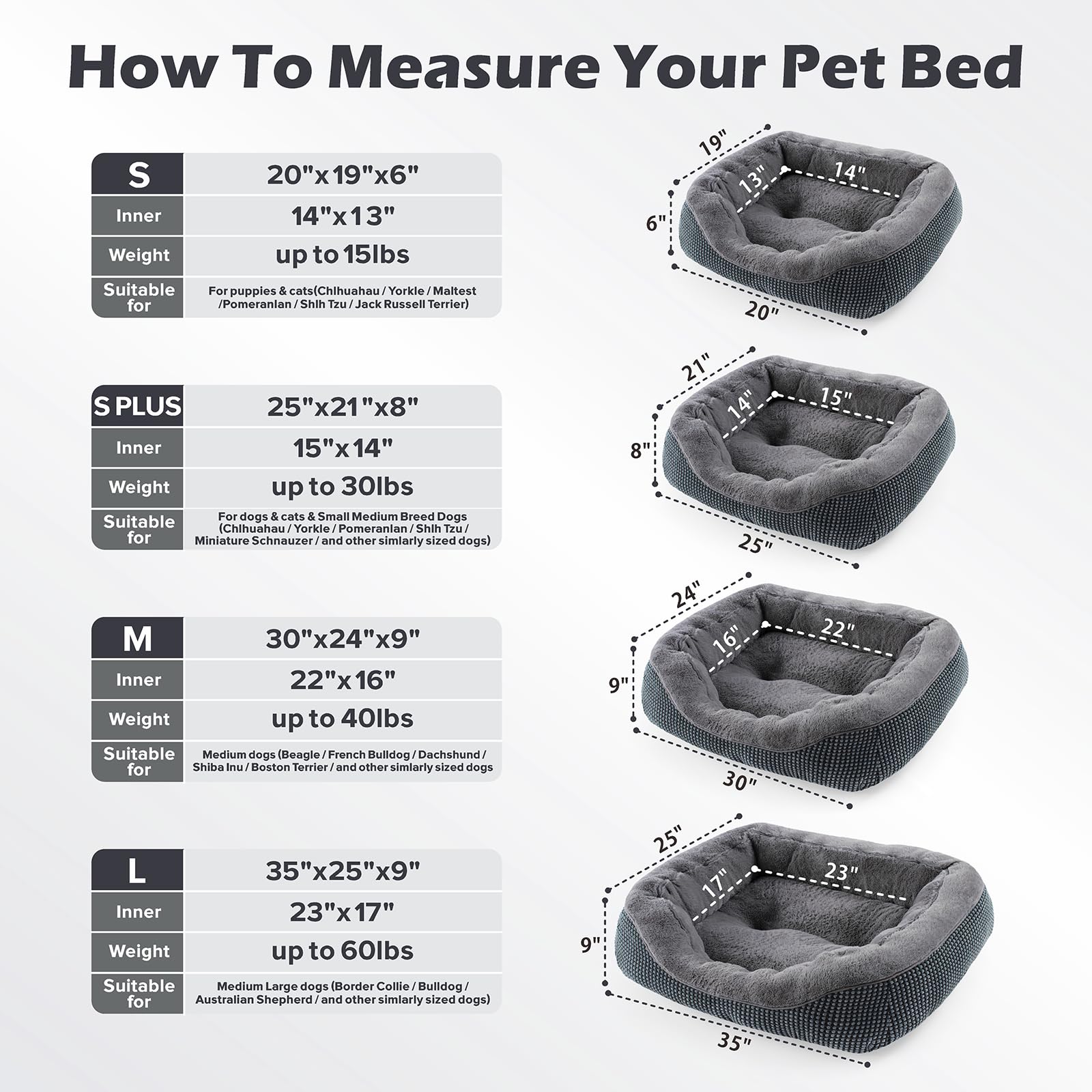 INVENHO dog bed low-entry design for easy access by small or aging dogs