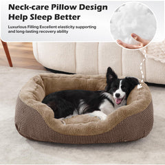INVENHO dog bed demonstrates a low-entry design for easy access.