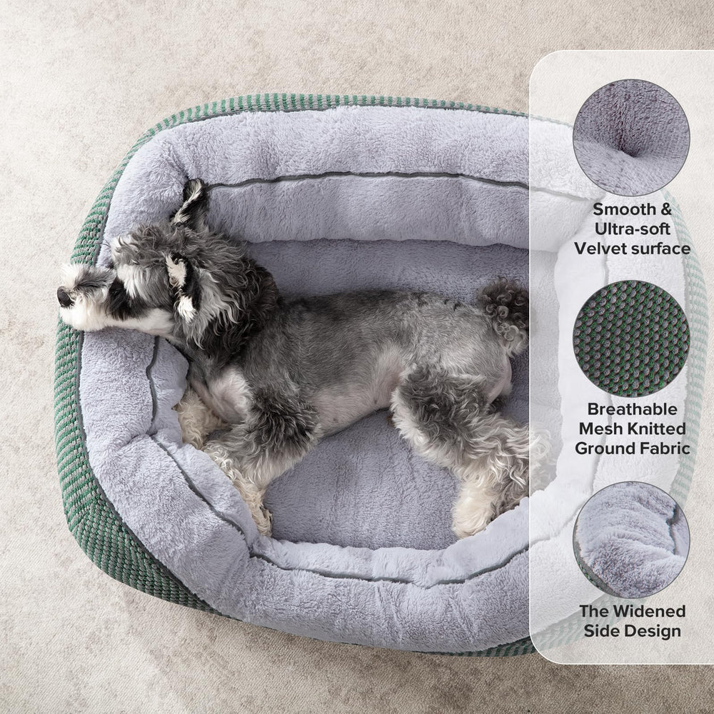 INVENHO dog bed medium side bolsters support the head for lounging