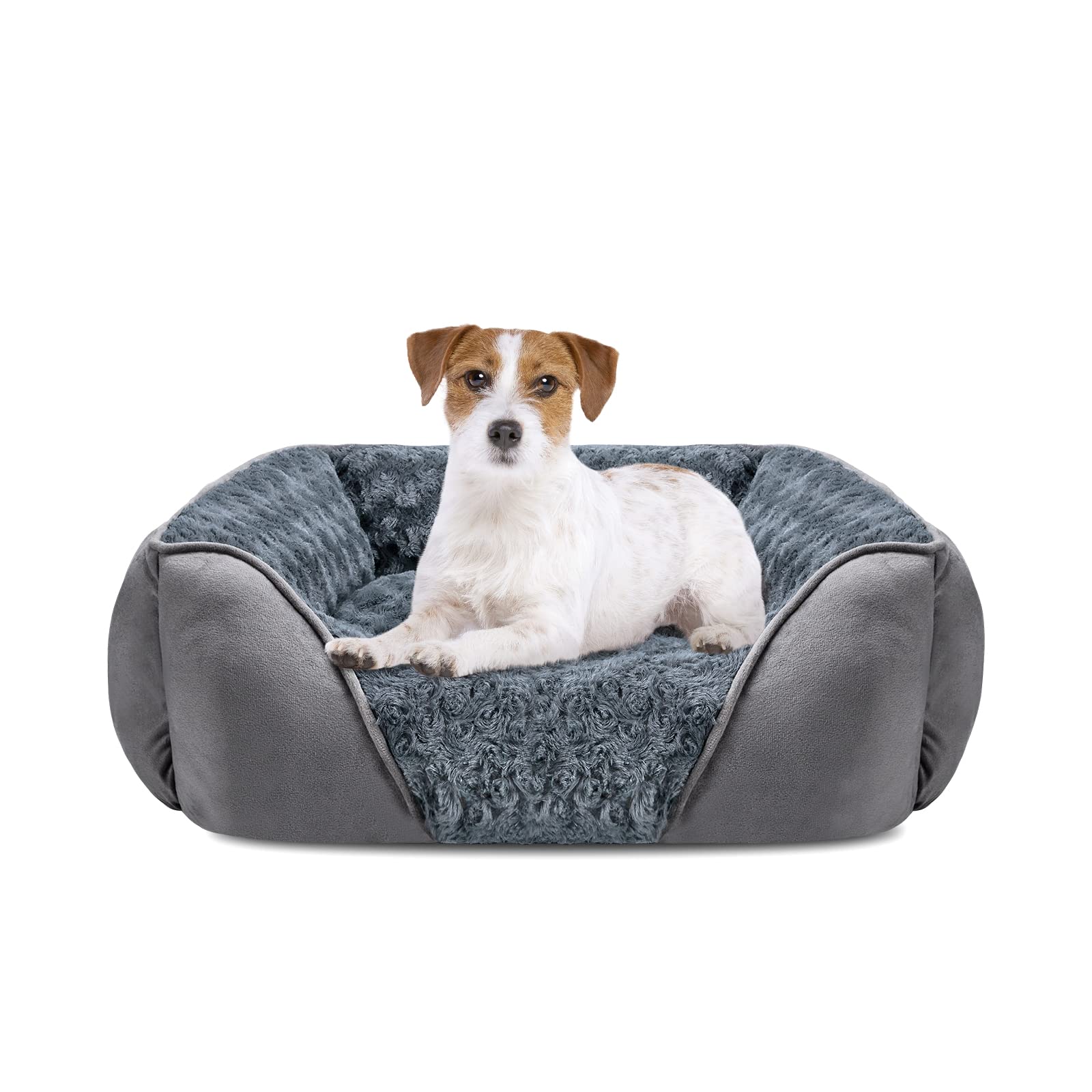 Invenho dog bed medium top view shows elevated comfort for restful lounging.