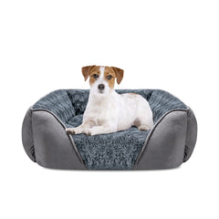 Invenho dog bed medium top view shows elevated comfort for restful lounging.