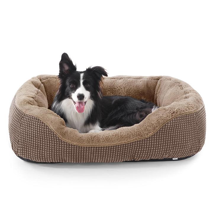 INVENHO dog bed orthopedic plush surface promotes restful sleep and comfort.