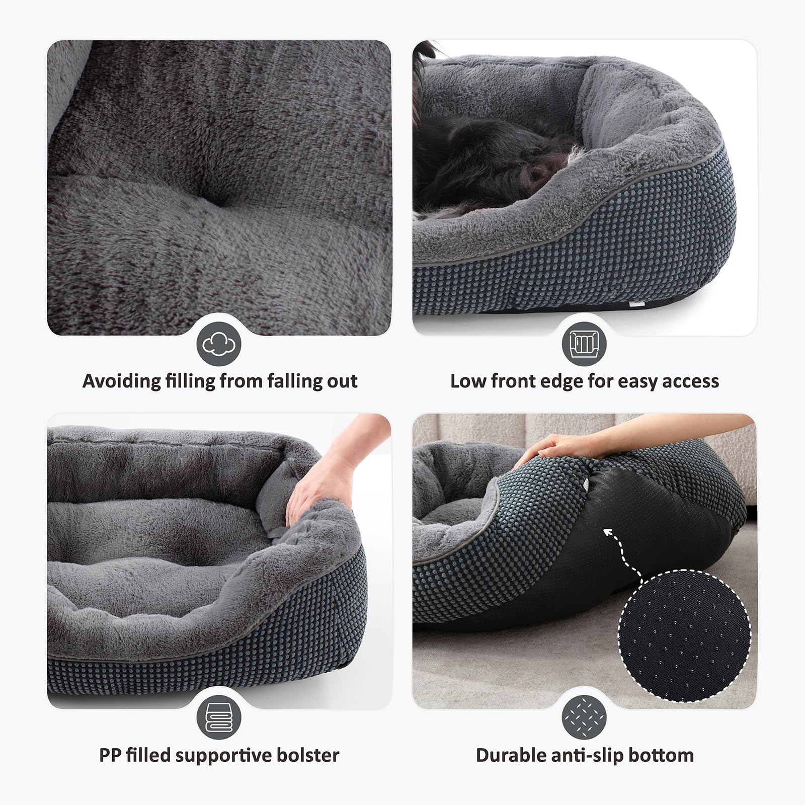 INVENHO dog bed orthopedic support helps joints during rest
